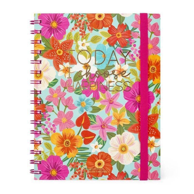 LEGAMI - Legami Large Spiral A5 Notebook - Flowers