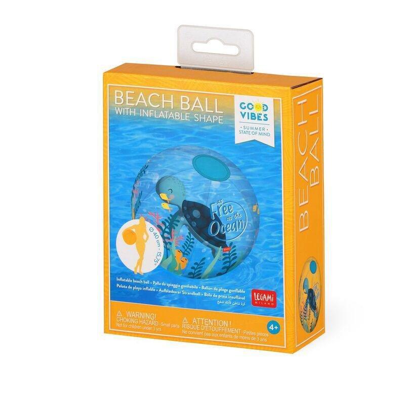 Legami Inflatable Beach Ball- Sea Turtle, , large image number 4