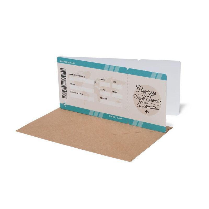 Legami Greeting Card - Large - Ticket - Travel (11.5 x 17 cm), , medium