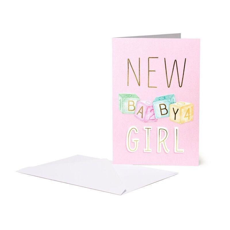 Legami Greeting Card - Large - New Baby Girl (11.5 x 17 cm), , medium