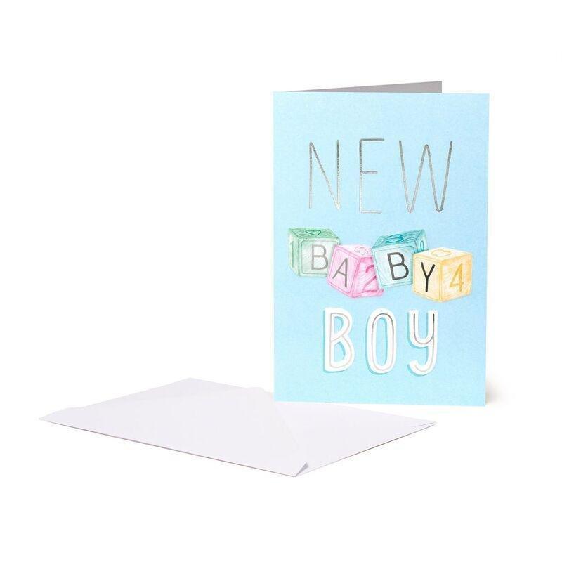 Legami Greeting Card - Large - New Baby Boy (11.5 x 17 cm), , medium