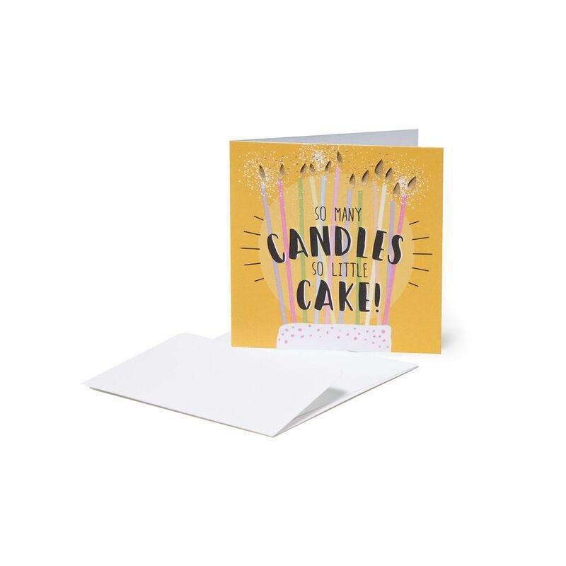 Legami Greeting Card - Small - So Many Candles So Little Cake (7 x 7 cm), , medium
