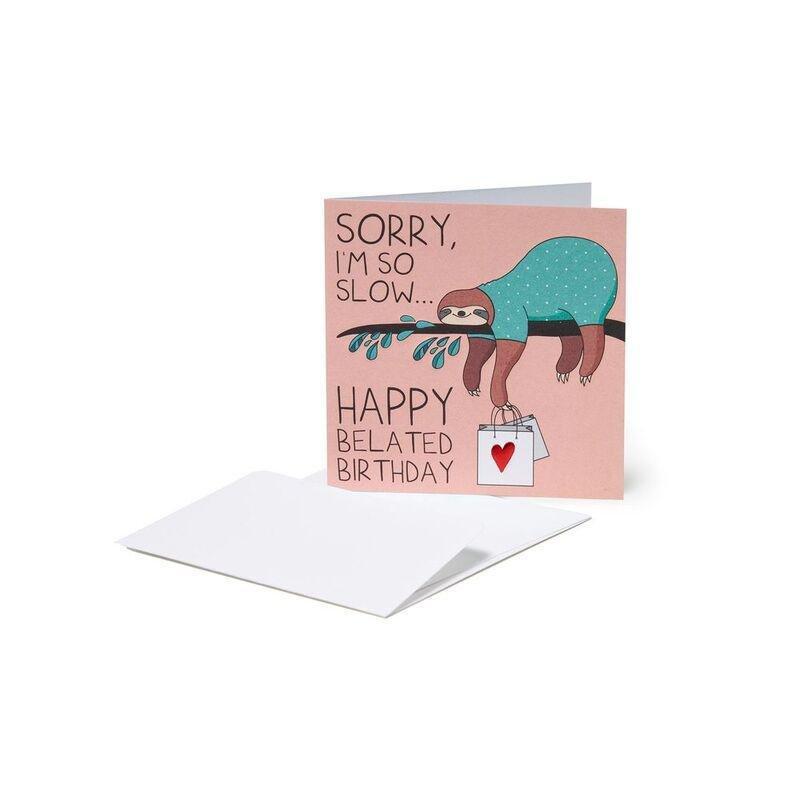 Legami Greeting Card - Small - Sloth - Sloth (7 x 7 cm), , medium