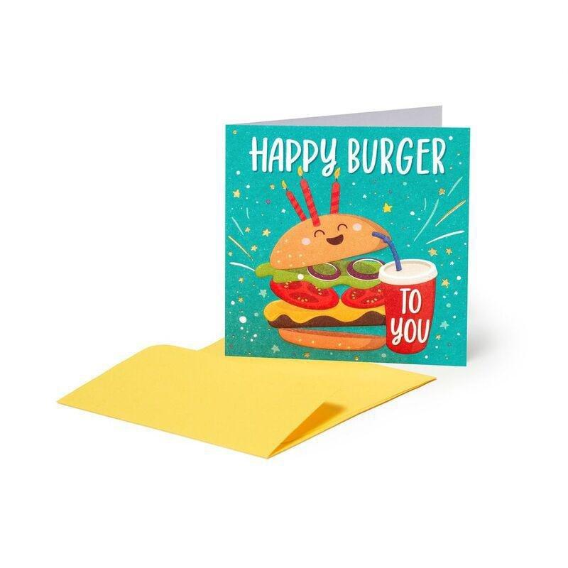 LEGAMI - Legami Greeting Card - Small - Burger (7 x 7 cm)