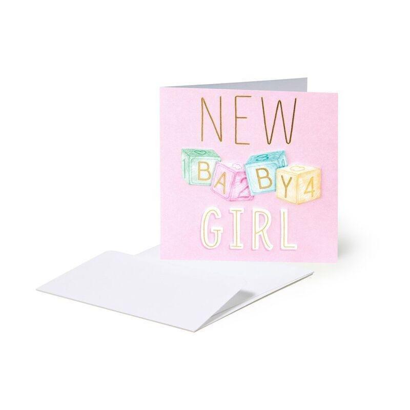 Legami Greeting Card - Small - New Baby Girl (7 x 7 cm), , medium