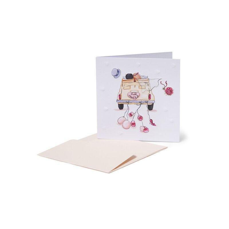 Legami Greeting Card - Small - Wedding - Car (7 x 7 cm), , medium