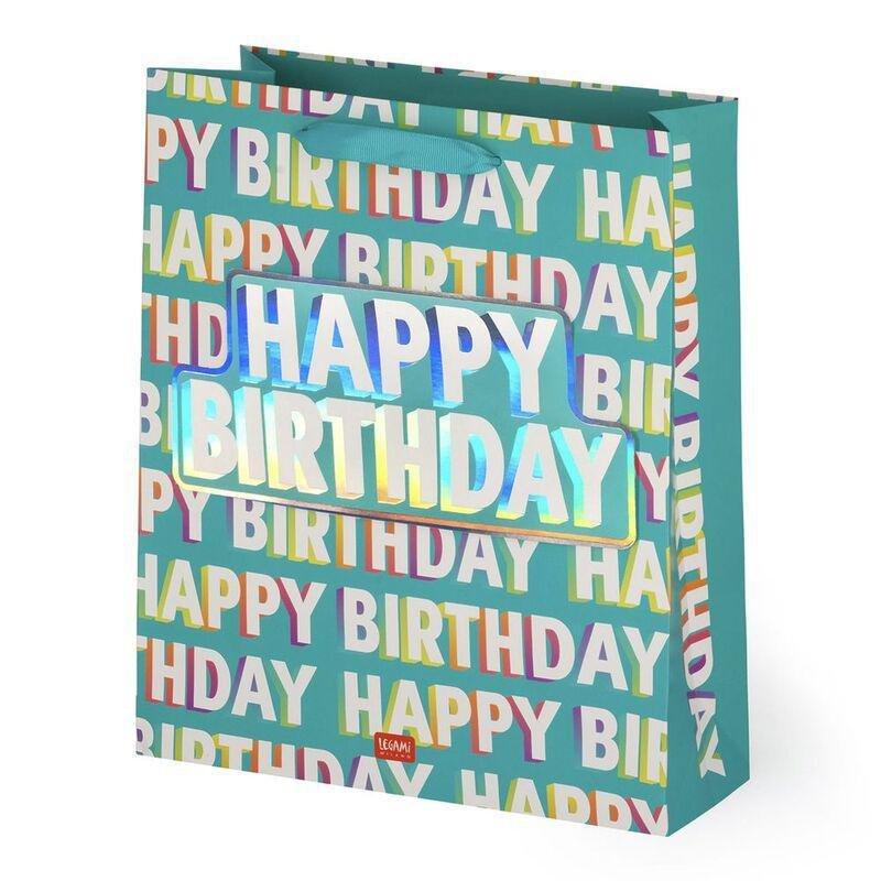 Legami Gift Bag - Large - Happy Birthday, , medium