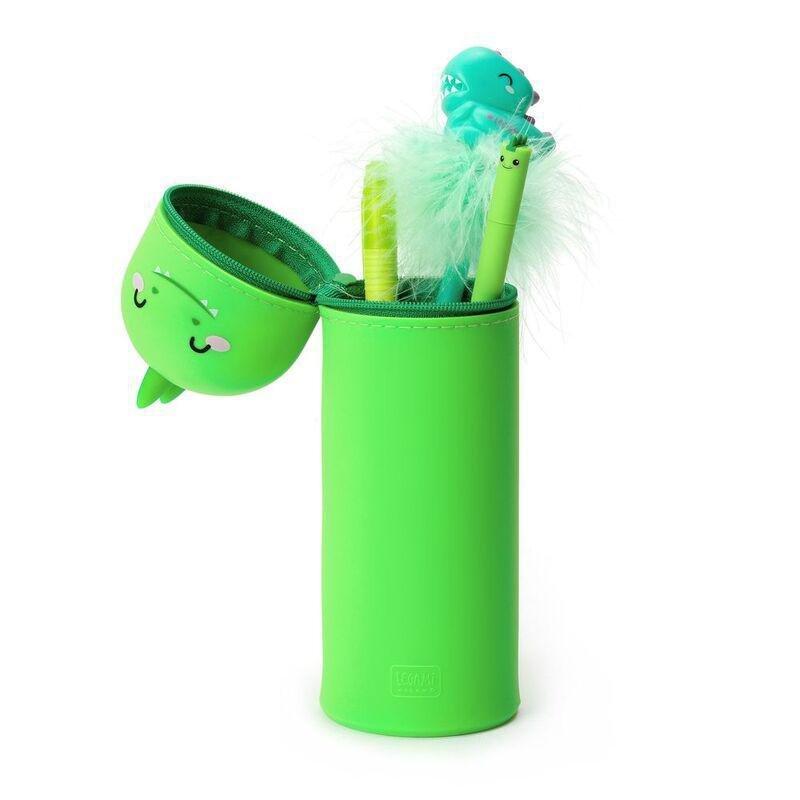 Legami 2-in-1 Silicone Pencil Case - Kawaii - Dino, , medium