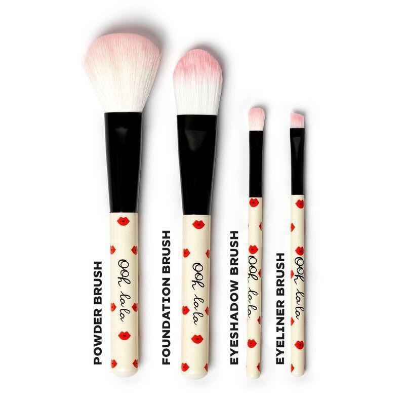 Legami Set of 4 Makeup Brushes - Oh My Glow!- Lips, , medium