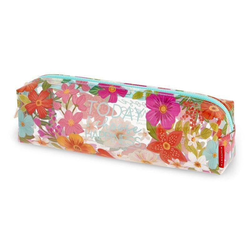 Legami Transparent Pencil Case - Flowers, , large image number 0