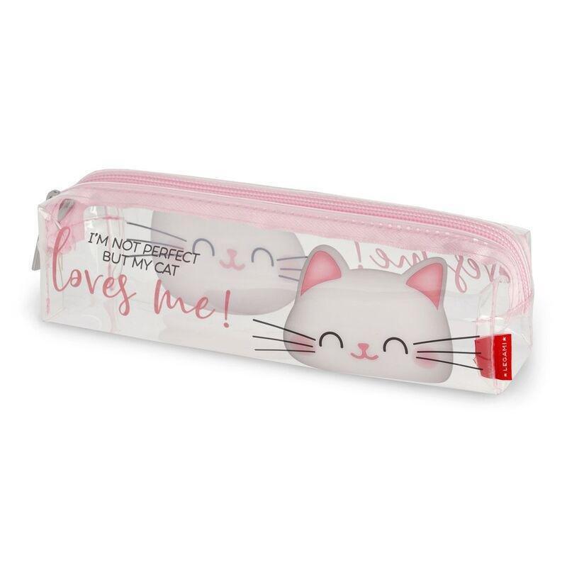 Legami Transparent Pencil Case - Kitty, , large image number 0