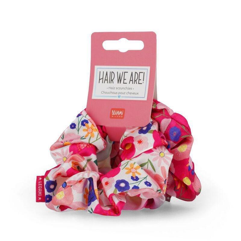 Legami Set of 3 Hair Scrunchies - Hair We Are! - Flowers, , large image number 1