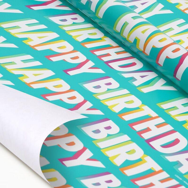 Legami Gift Wrapping Paper - Happy Birthday (200 x 70 cm), , large image number 1