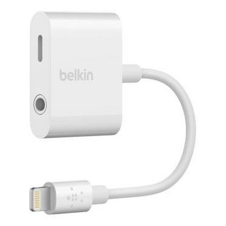 BELKIN - Belkin 3.5mm Audio + Charge RockStar Adapter White