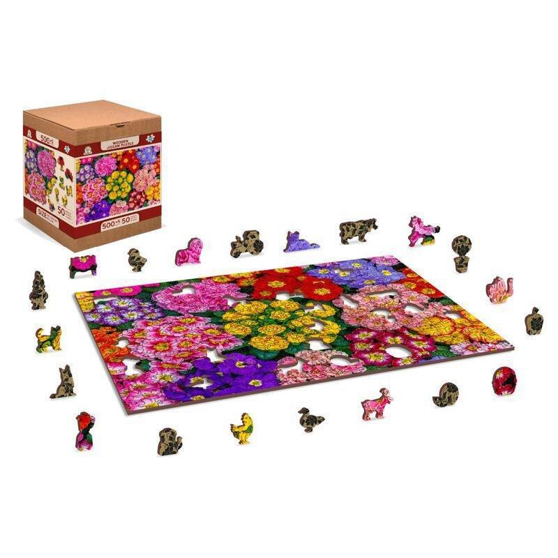 Wooden City Blooming Flowers L Wooden Jigsaw Puzzle (505 Pieces), , large image number 2