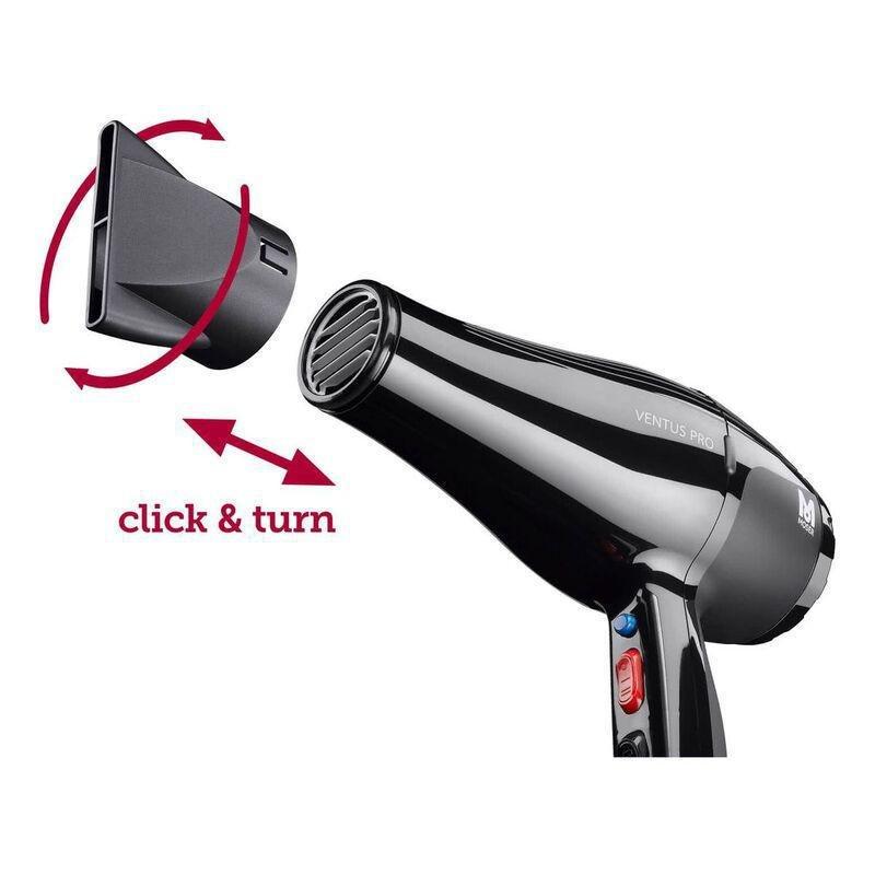 MOSER - Moser Ventus Pro Premium 2200W Compact Professional Hair Dryer - Black/Silver