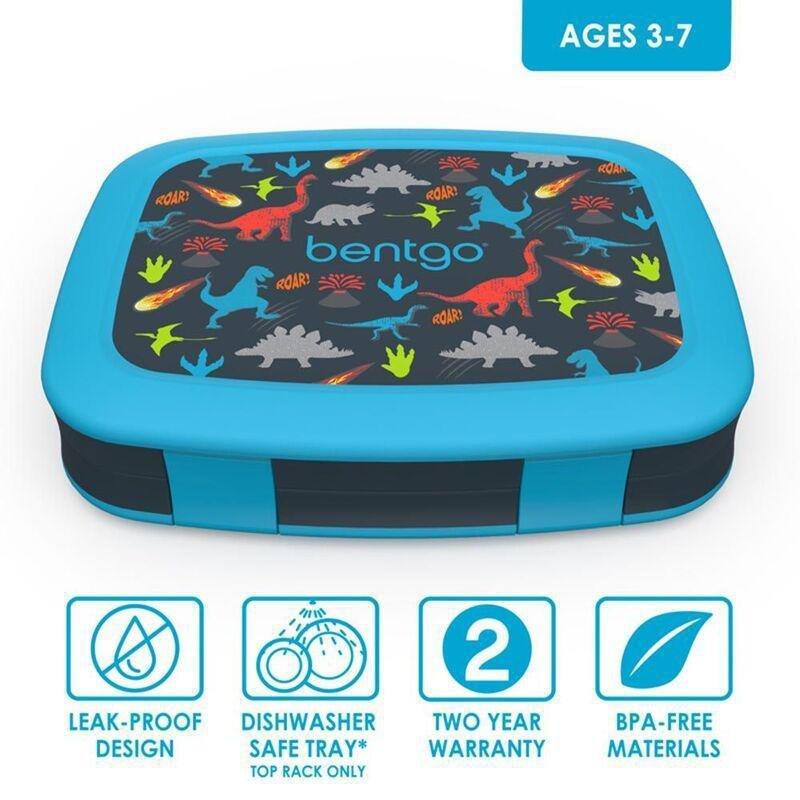 Bentgo Dinosaur Kids Lunch Box - Blue, , large image number 2