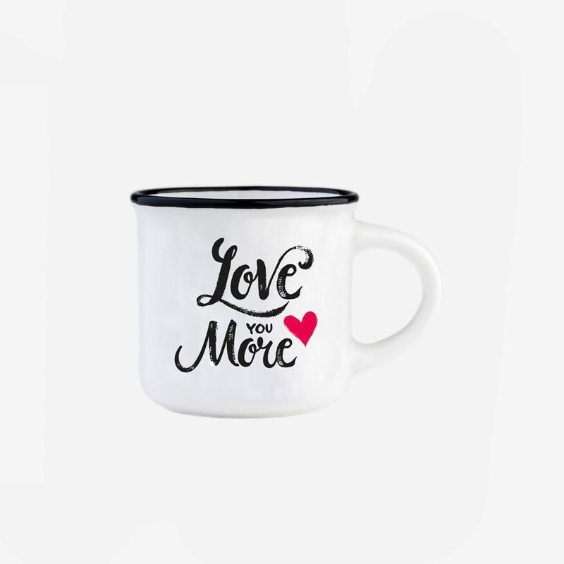 Legami Espresso for Two - Porelain Coffee Mugs 50 ml - Love (Set of 2), , large image number 1