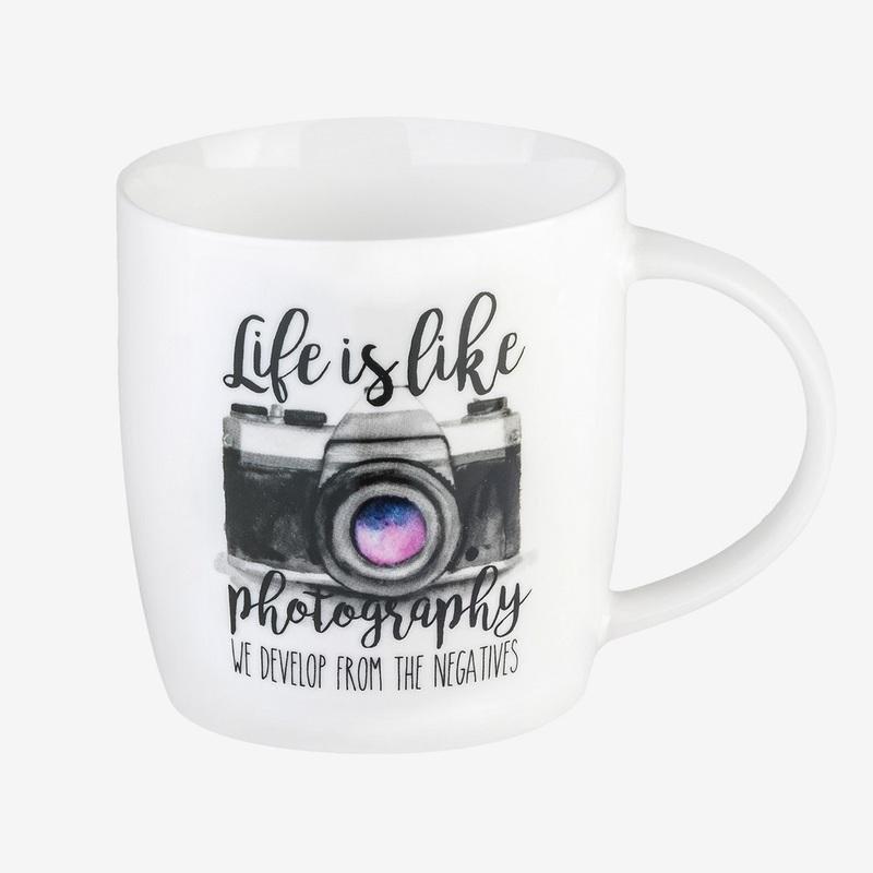 Legami Buongiorno Mug Aphorism Life Is Like Photo 350ml, , large image number 1