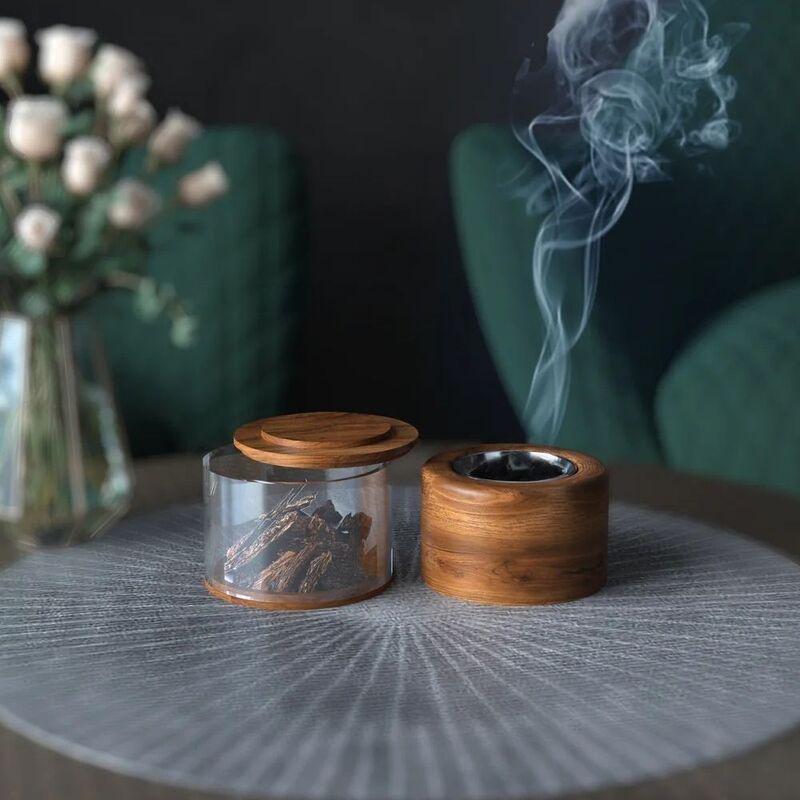 HilalFul Mini Wooden Incense Burner, , large image number 2
