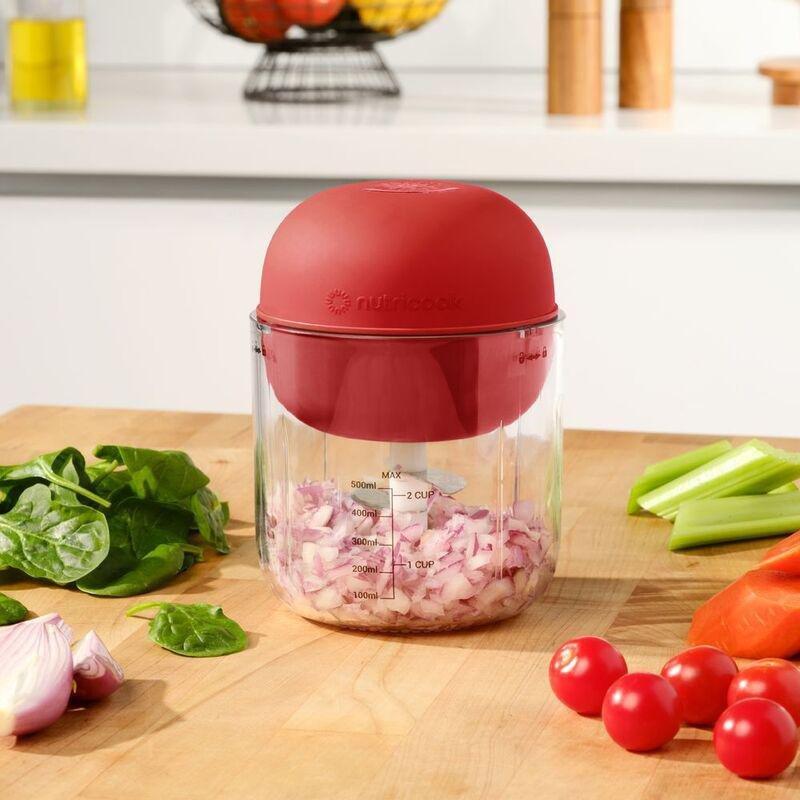 Nutricook Choppi Food Chopper- Red, , large image number 4