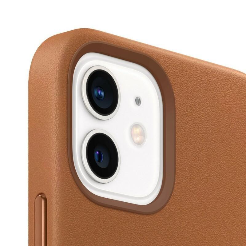 Apple Leather Case Saddle Brown with MagSafe for iPhone 12 Mini, , large image number 3