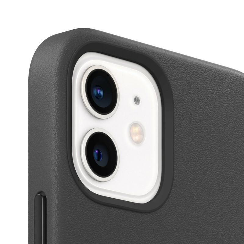Apple Leather Case Black with MagSafe for iPhone 12 Mini, , large image number 3