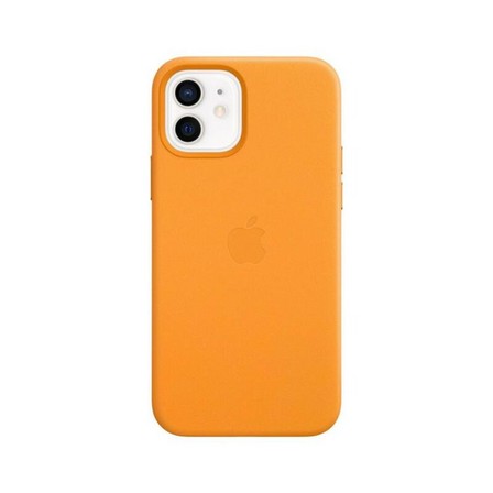 APPLE - Apple Leather Case California Poppy with MagSafe for iPhone 12/12 Pro