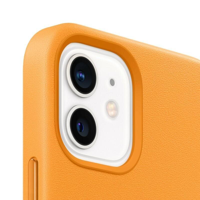 Apple Leather Case California Poppy with MagSafe for iPhone 12/12 Pro, , large image number 3