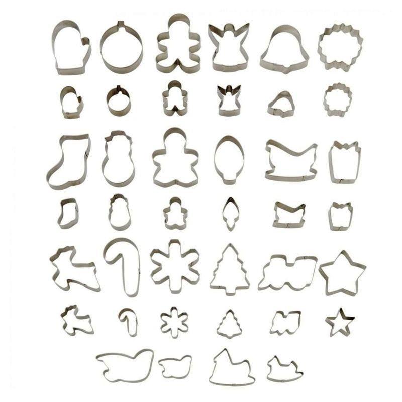 Wilton Xmas Cookie Cutter Tub Set Of 40, , large image number 0