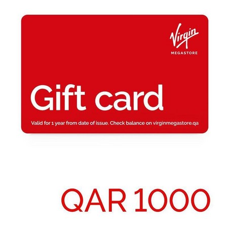 null - Virgin Megastore Gift Card - 1000 QAR