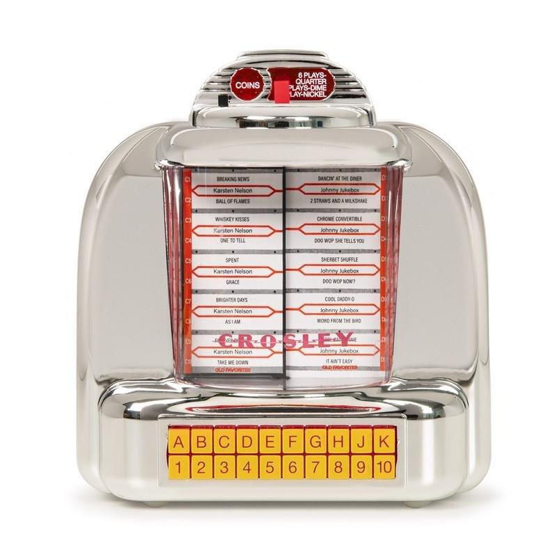 Crosley Diner Jukebox Tabletop Radio with Bluetooth Speaker Silver, , large image number 0