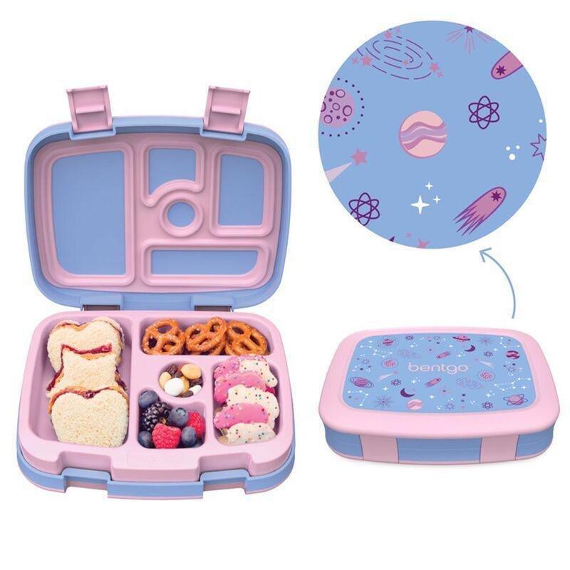 Bentgo Lavender Galaxy Kids Lunch Box - Grey/Yellow, , large image number 0