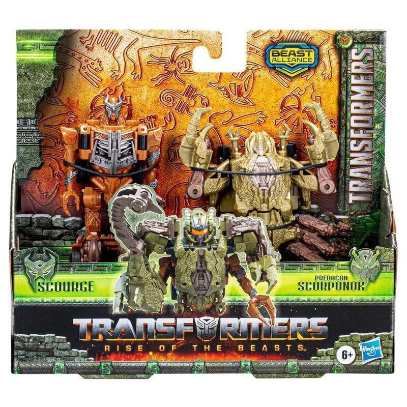 Transformers Rise Of The Beasts Beast Alliance Scourge & Predacon Scorponok Beast Combiners Pack Of 2 Action Figures F4620, , large image number 1