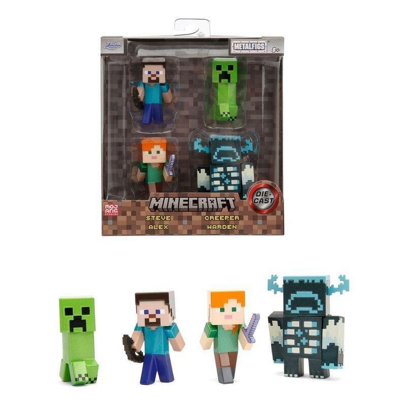Jada Toys Metalfigs Minecraft - Steve - Alex - Creeper and Warden 2.5-Inch Figures (Pack Of 4), , large image number 0