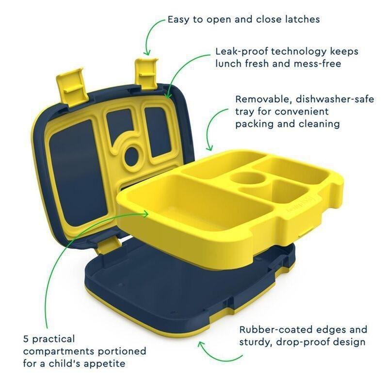Bentgo Space Kids Lunch Box - Grey/Yellow, , large image number 0