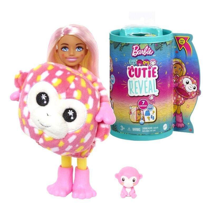 Barbie Cutie Reveal Jungle Series Chelsea Monkey Doll HKR14, , large image number 0