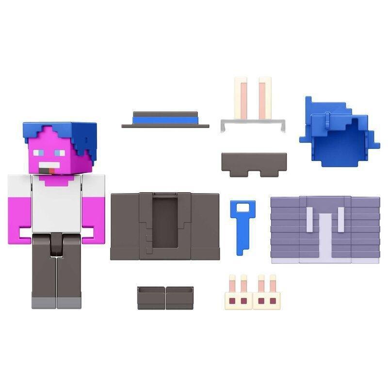 Mattel Minecraft Creator Series Bunny Slippers & Striped Tie Pack Of 2 Figures HJG81, , large image number 0
