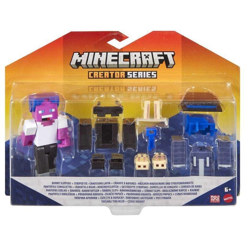 Mattel Minecraft Creator Series Bunny Slippers & Striped Tie Pack Of 2 Figures HJG81, , large image number 4