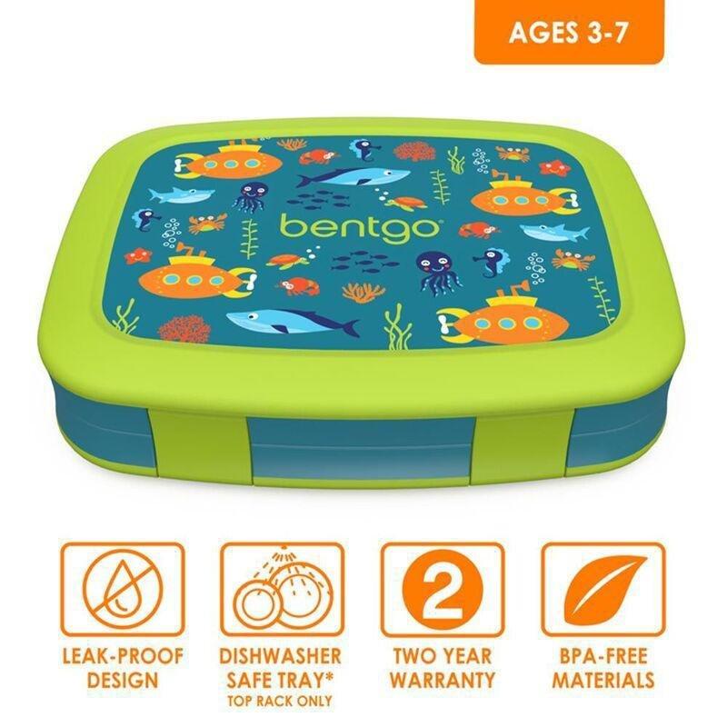 Bentgo Submarines Kids Lunch Box - Grey/Yellow, , large image number 1