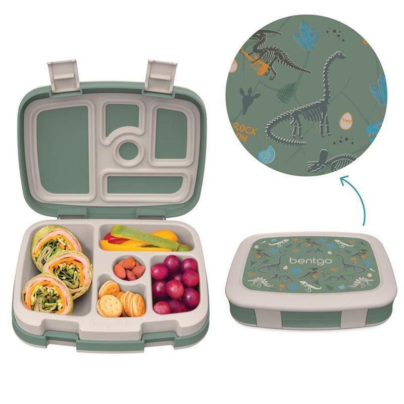 Bentgo Dino Fossils Kids Lunch Box - Green/Grey, , large image number 0