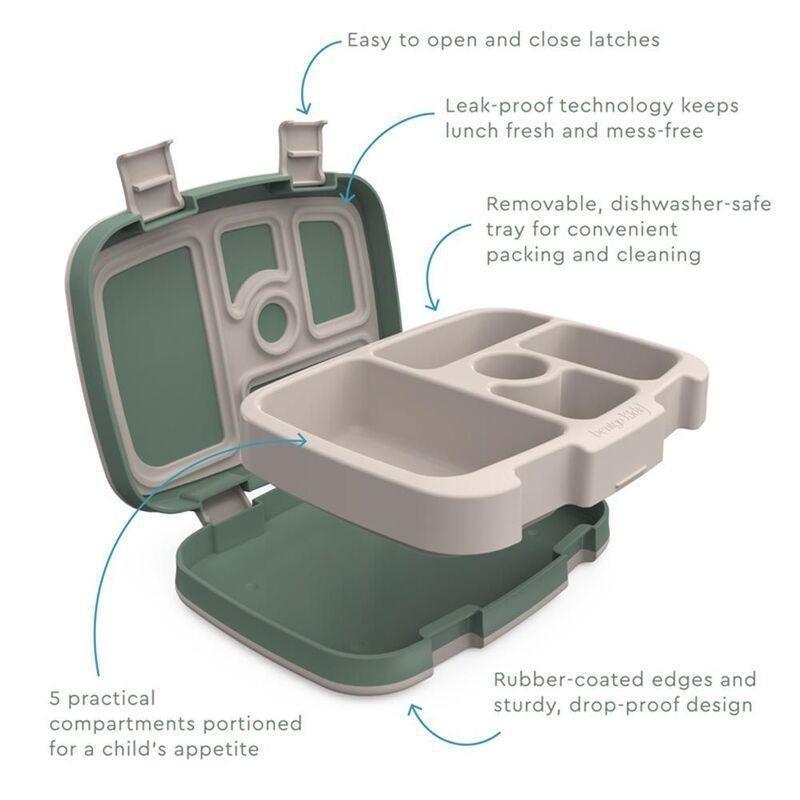 Bentgo Dino Fossils Kids Lunch Box - Green/Grey, , large image number 2