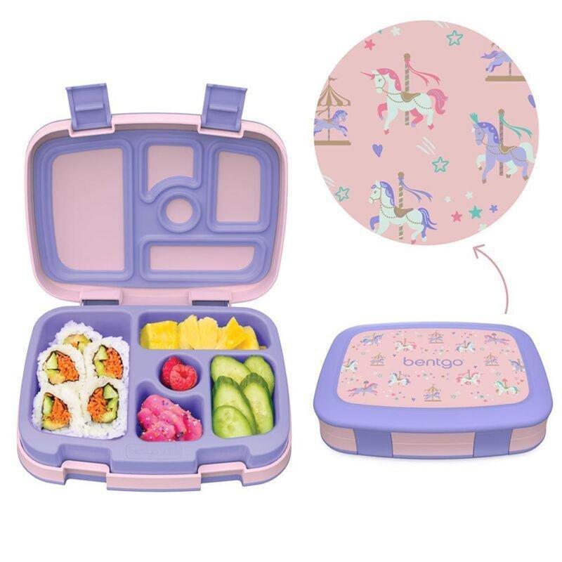 Bentgo Carousel Unicorns Kids Lunch Box - Lavender, , large image number 0