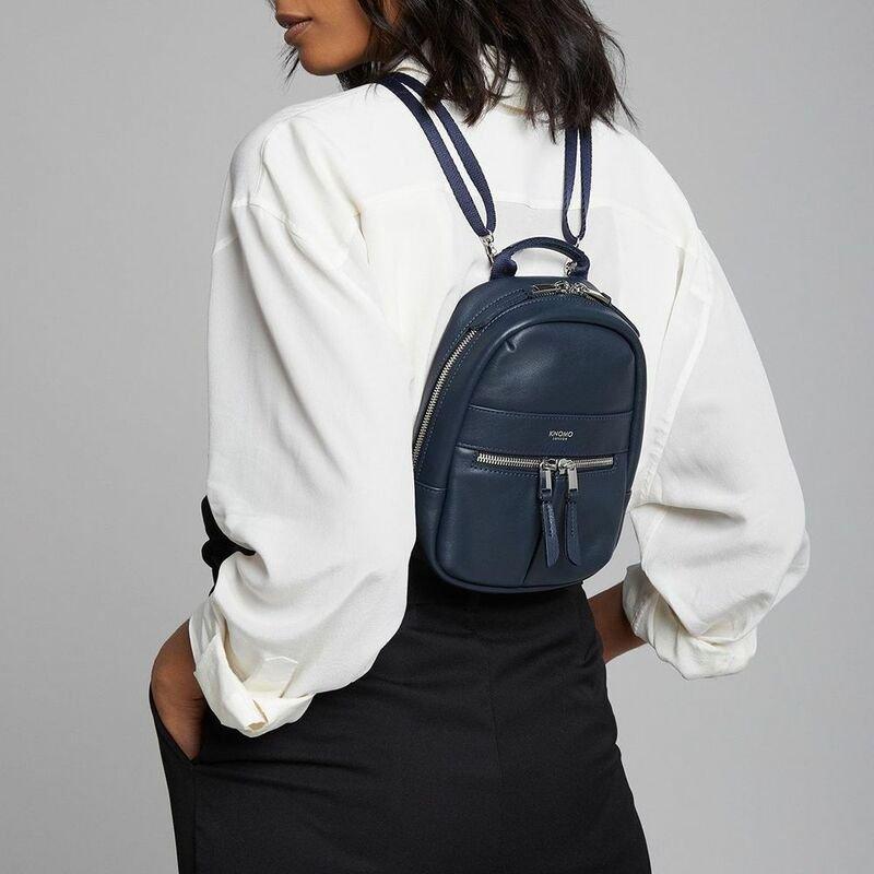 Knomo Beauchamp XXS Backpack/Cross-Body Dark Navy Blazer/Silver Hardware, , large image number 3