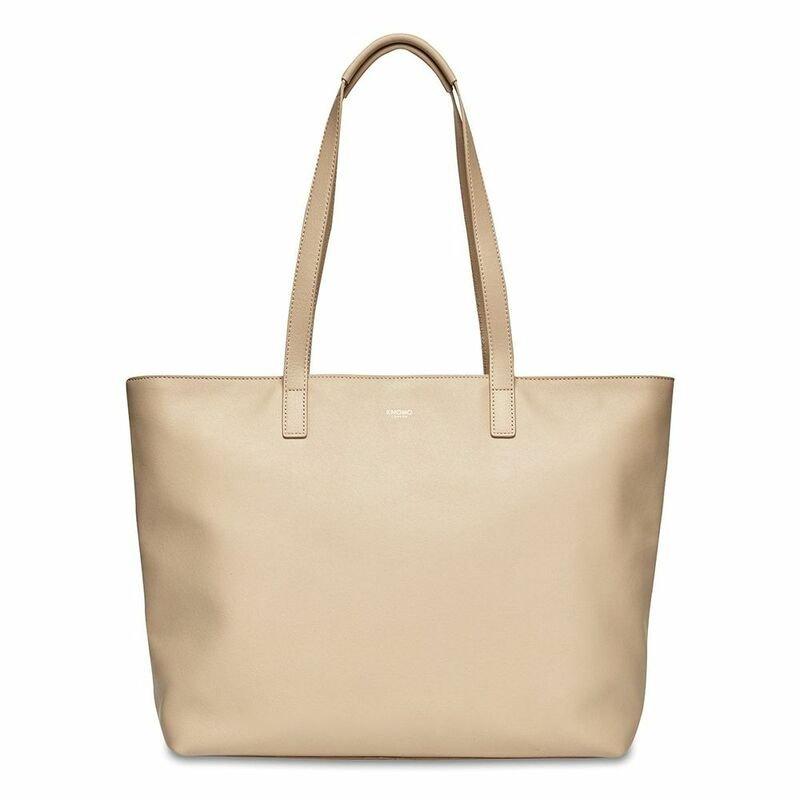 Knomo Maddox Leather Laptop Tote Bag 15-Inch Trench Beige/Gold Hardware, , large image number 0