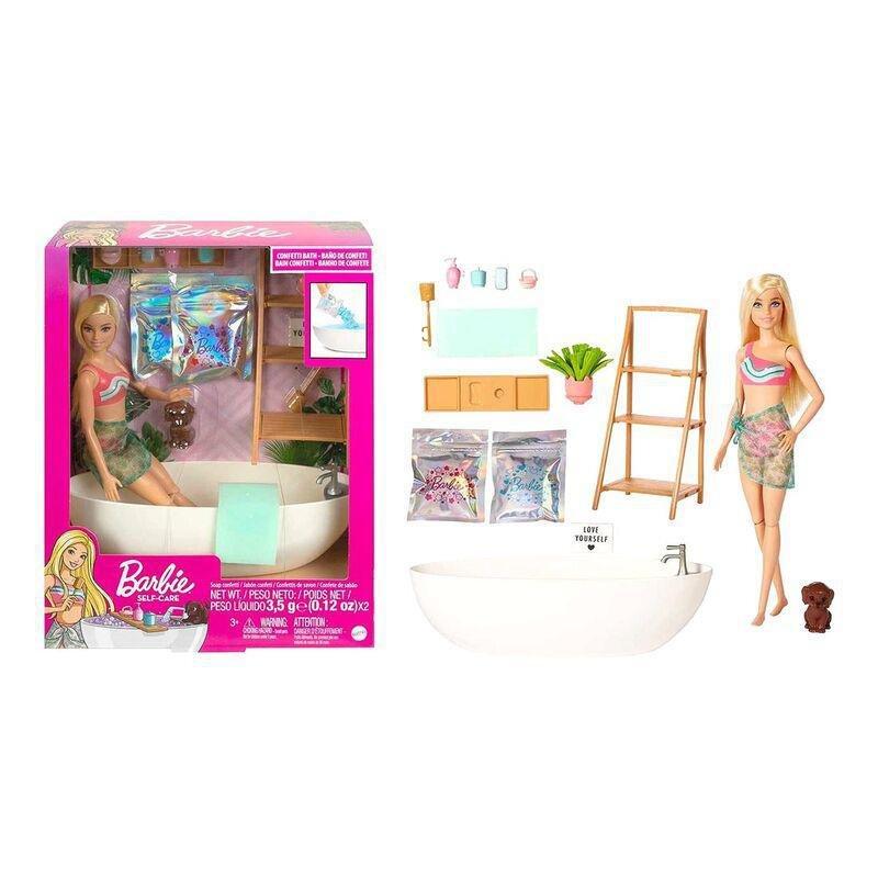 Barbie Self-Care Confetti Bath Doll Set HKT92, , large image number 0