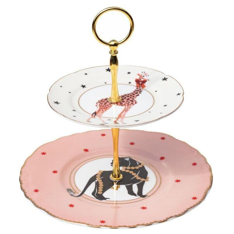 Yvonne Ellen 2 Tier Cake Stand - Poodle & Elephant (22 cm / 16 cm), , large image number 0