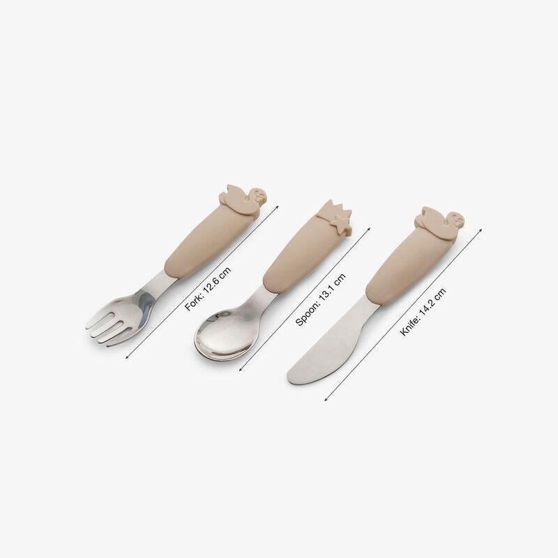 Citron 2023 Silicone Cutlery Set with Pouch Beige, , large image number 6