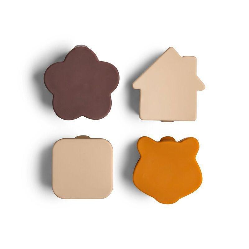 Citron 2023 Silicone Lunchbox Organizers (Set of 4) - Beige/Plum/Caramel, , large image number 0
