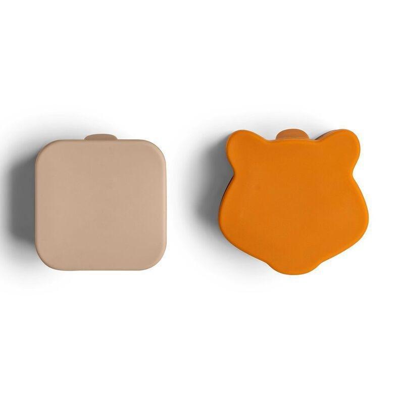 Citron 2023 Silicone Lunchbox Organizers (Set of 4) - Beige/Plum/Caramel, , large image number 3